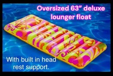 63  Luxury Oversized Inflatable Pool Lounger Pool Float Raft Mat 8 /Adult