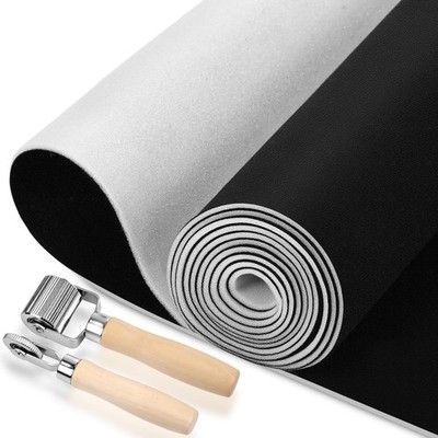 SmoothNovelty Black Suede Headliner Fabric 125'' L x 125 x 60 Inches, 