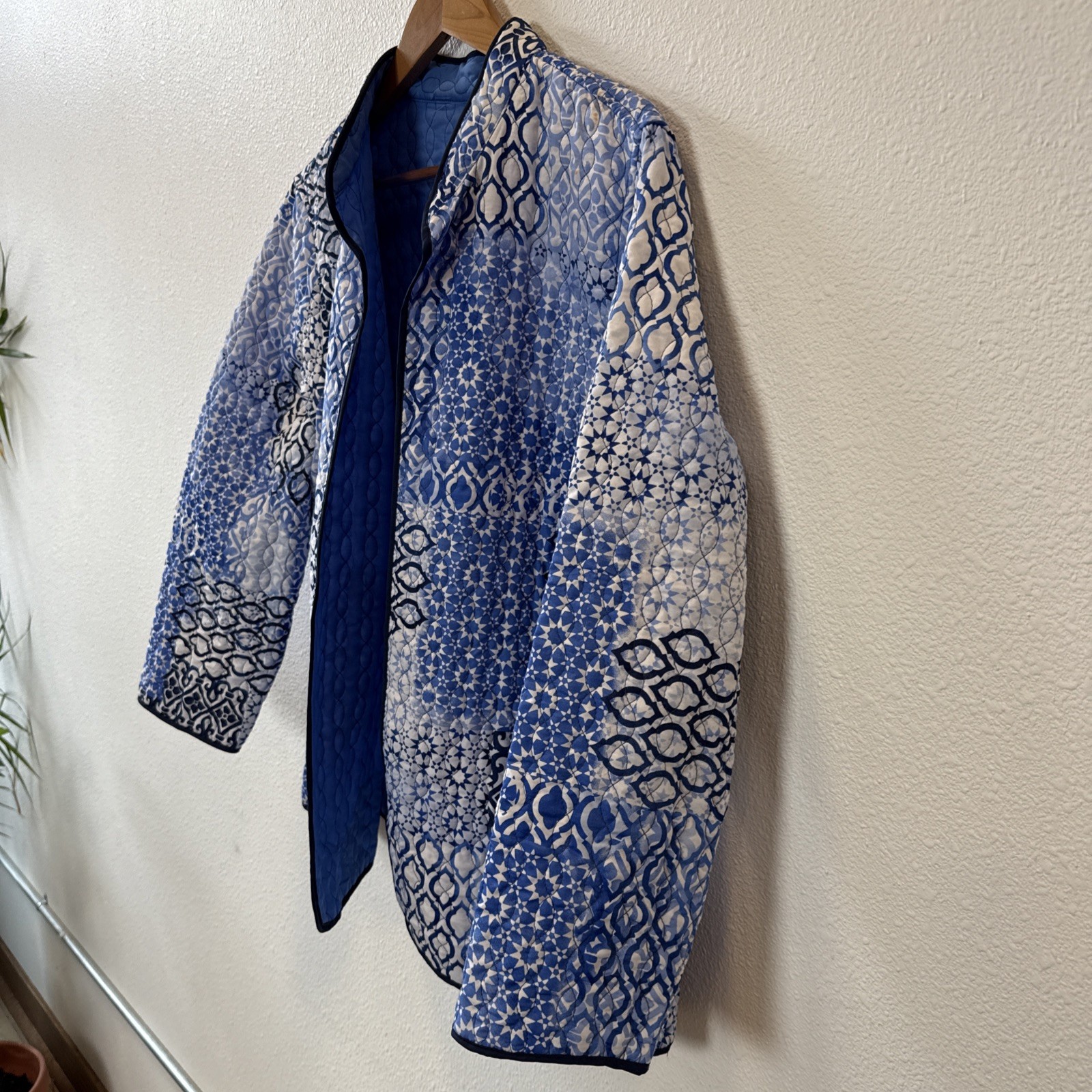 Reversible Patchwork Light Jacket Blue Size XL Wo… - image 2