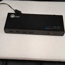 SIIG DisplayLink 5K Docking Station, USB 3.0, 3.5mm Audio In/Out, Black