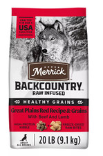 Merrick Backcountry Healthy Grains Red Meat Freeze Dried Raw Dog Food 20 lb