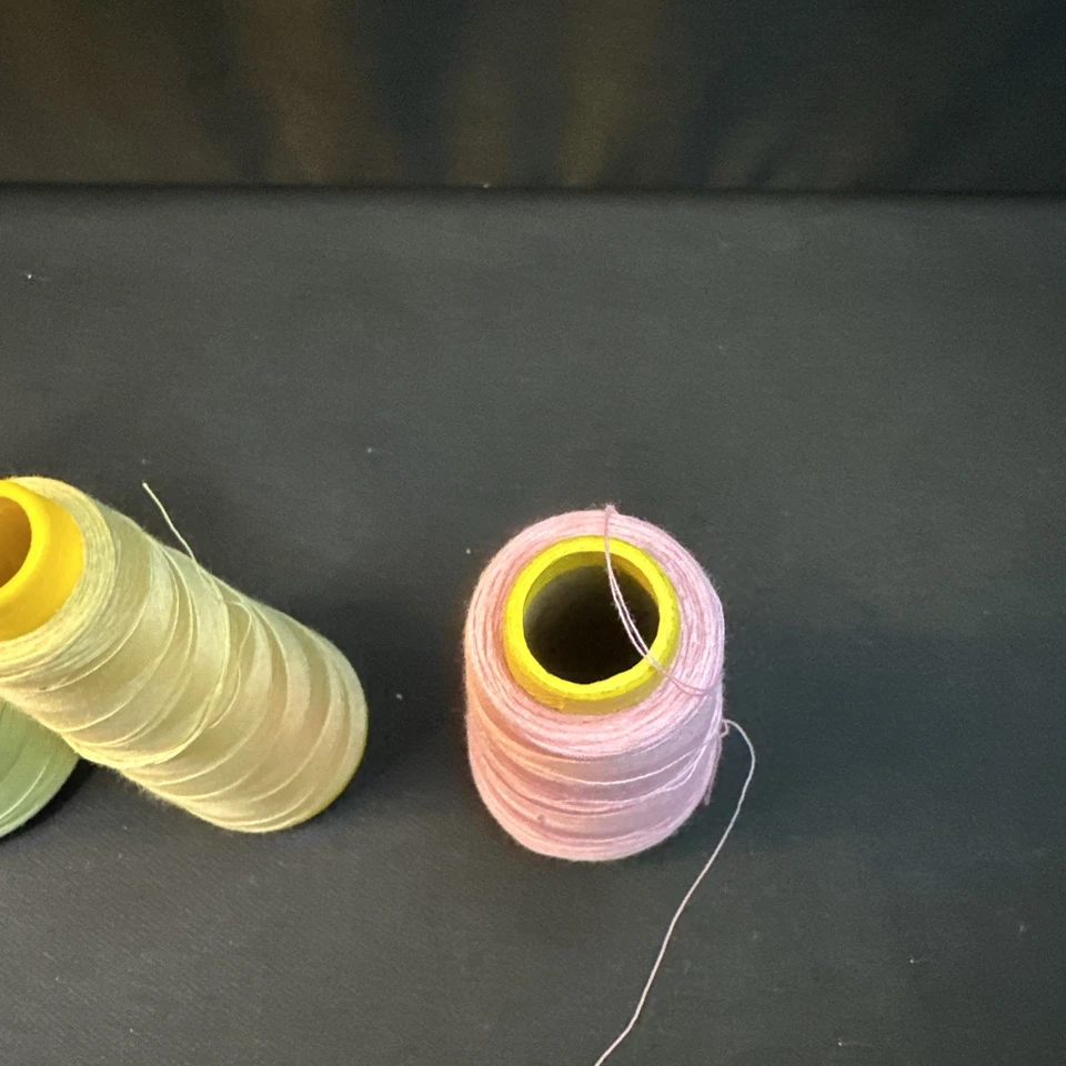 Group Of Thread Green Yellow And Pink see pictures for Details on brands  - Image 2 of 4