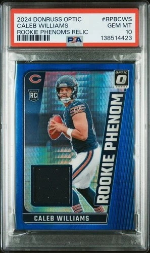 2024 Optic Rookie Phenoms Relic Caleb Williams #RPBCWS - PSA 10