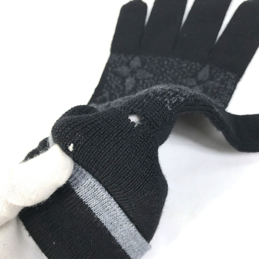 LOUIS VUITTON M73470 Gon Mai Monogram Eclipse gloves Glove wool