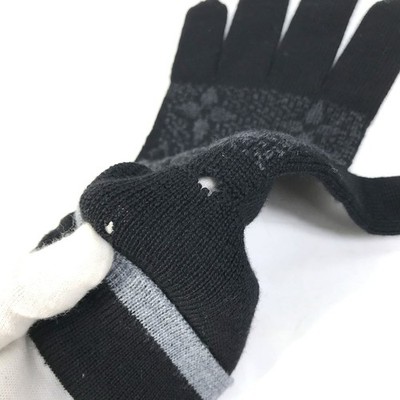 LOUIS VUITTON M73470 Gon Mai Monogram Eclipse gloves Glove wool