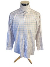 Tommy Hilfiger Flex Stretch Button Up Shirt Men's Size 17 XL Micro Check