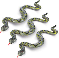 3PCS Inflatable Fake Snake, 39 Inch Inflatable Animals Blow up Pool Snake Floats