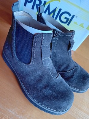 Primigi Kinderschuhe Gr. 30 Chelsea Boots Stiefel grau Echtleder
