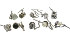 Vintage Tie Tacks Pins Lot of 10 silver tone Formal Accessory Wedding Jewelry