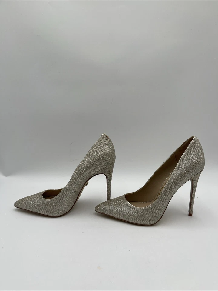 Sam Edelman Hazel Lunares Textil y Cuero Tacón Canchas Dorado Talla 8.5 Foto 3 de 4