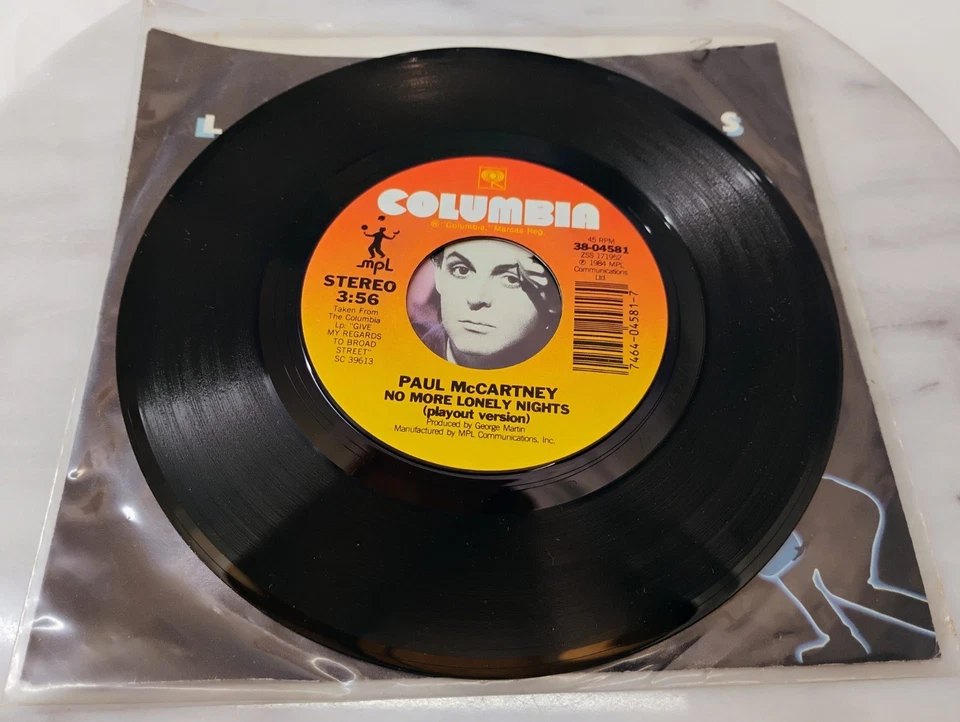 PAUL McCARTNEY - No More Lonely Nights - VG++ 1984 Columbia Pop/Rock Vinyl 45 7" - Image 4 of 4