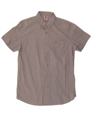 Murphy & Nye Mens Short Sleeve Shirt Medium Grey Cotton BV13