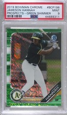 2019 Bowman Chrome Green Shimmer Refractor 29/99 Jameson Hannah PSA 9 MINT 8d2