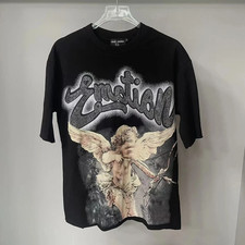 Mixed Emotion Cupid Rhinestone Graphic Print Short sleeve Men Streetwear T-shirt