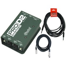 Radial Engineering ProD2 Passive Stereo Direct Box Pro D2 w/ 2 Cables
