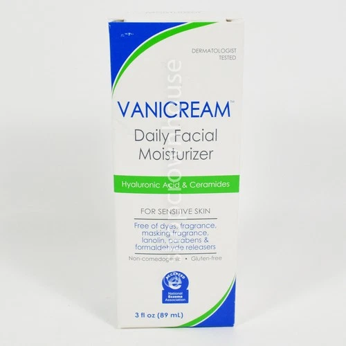 Vanicream Daily Facial Moisturizer SENSITIVE SKIN 3 fl oz with Hyaluronic Acid