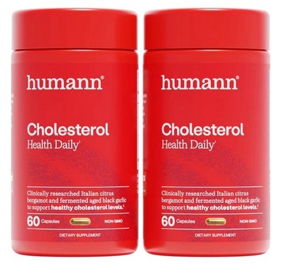 2Pack Humann Cholesterol Health Daily Cholesterol Lipid Support Supplement 120Ca