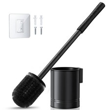 Black Toilet Bowl Brush: Metal Rustproof Bathroom One Size,