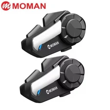 MOMAN H2S Helmet Intercom System Motorcycle Helmet Wireless Headset Headphone