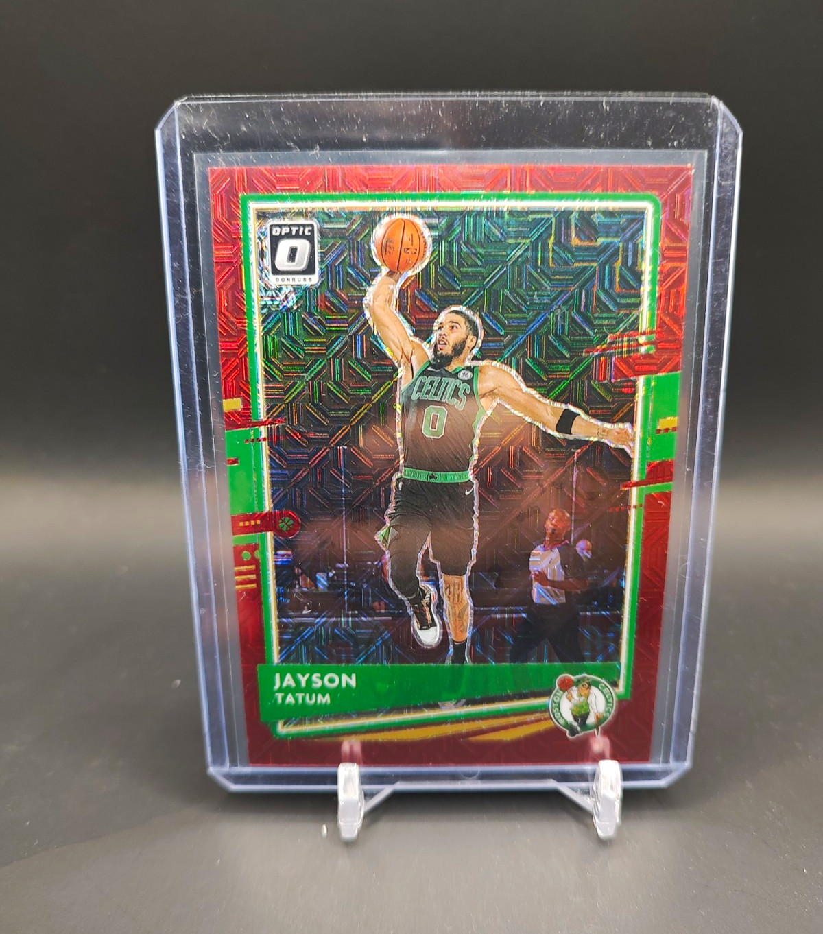 2020-21 Panini Donruss Optic Jayson Tatum #77 Choice Red Prizm /88 Celtics