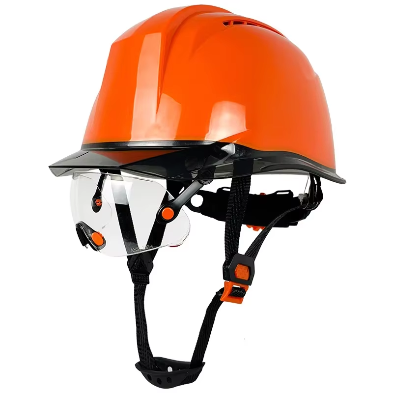Industrial Safety Helmet Hard Hat w/ Goggles for Construction ABS CE ANSI
