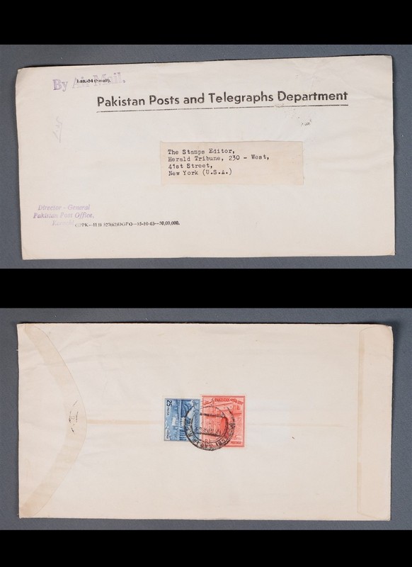 Mayfairstamps Pakistan Airmamil to New York Telegraph Dept cover aaz_32319