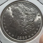 1886 $1 Morgan Silver Dollar BU Nice Luster 90% Silver