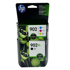 Genuine HP 902XL Black HP 902 Regular Color Ink Cartridges OEM Combo Set Lot