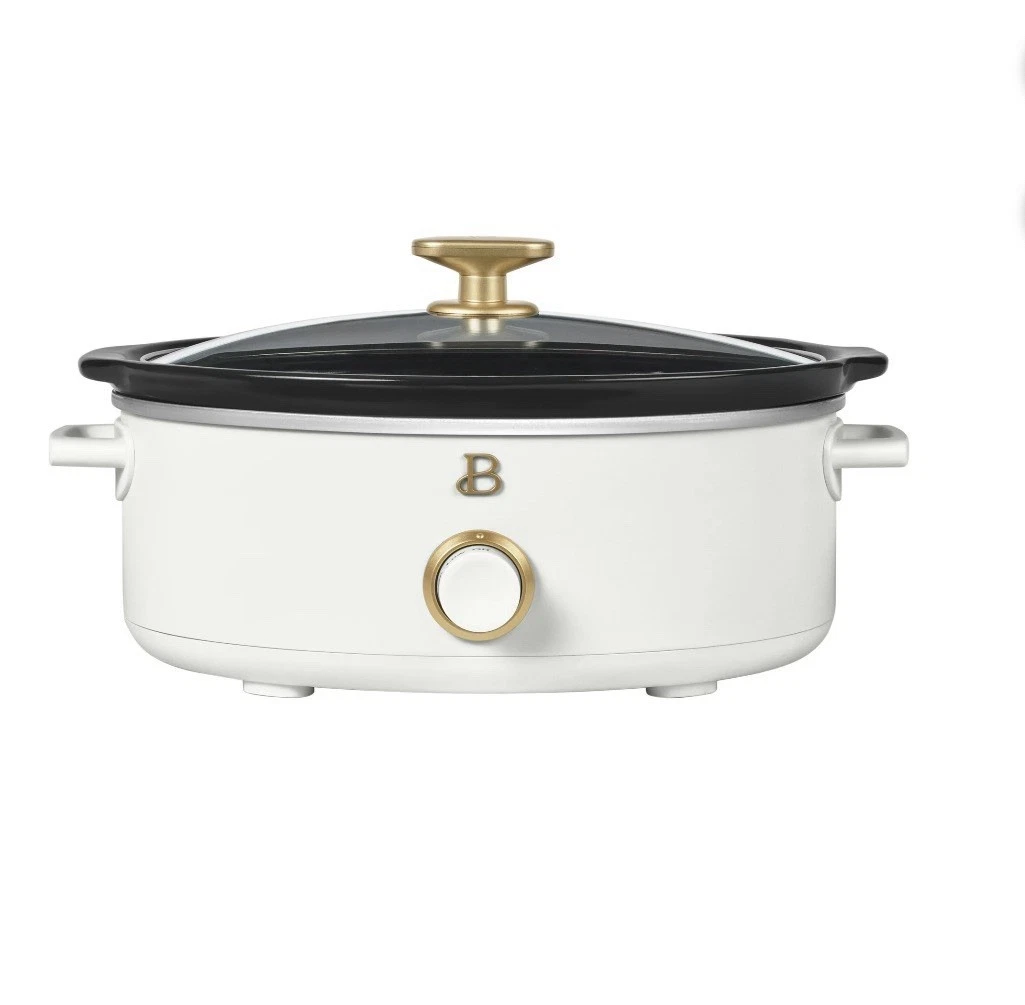 Beautiful 2.5Qt Slow Cooker Dip & Serve Drew Barrymore White