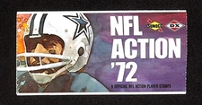1972 NFL Sunoco 9 Player Stamp Panel - Dallas Cowboys Cover - VG