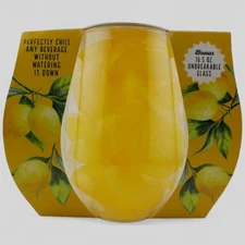 Reusable Ice Cubes Lemon Chillers 24 Pieces & Bonus Beverage Glass Summer Gift