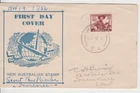 Stamp 1952 Australia 3&1/2d brown scout on Haslem generic cachet FDC, uncommon