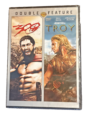 #ad 300 amp; Troy DVD Double Feature New Sealed Widescreen Brad Pitt Gerard Butler $11.99