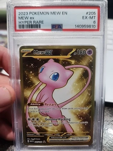 2024 Mew Ex Hyper Rare Mew EN 205/165 Psa 6 EX-MT