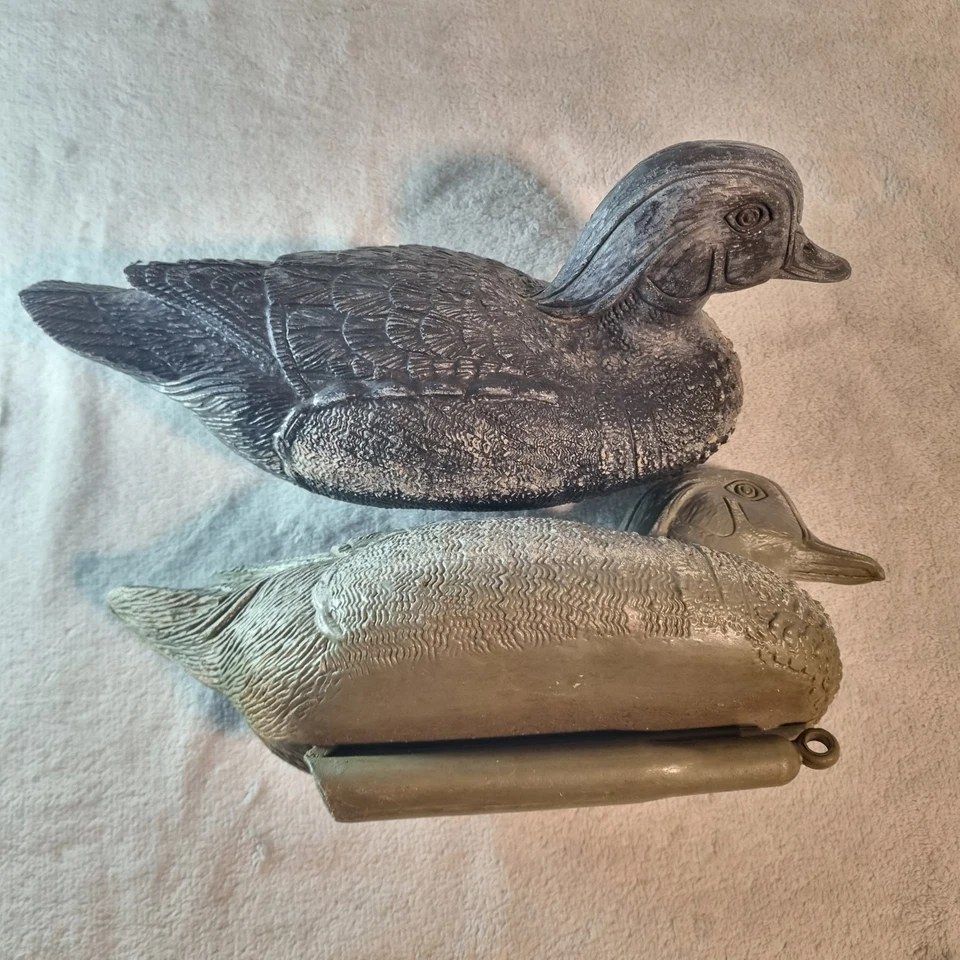 Duck Decoy Floating Duck Plastic Duck Grey Vintage Decoy Duck Pond Ornament - Image 3 of 4