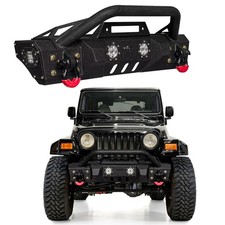 Vijay Front Bumper W Winch Plate 66w Led Light For 1997-2006 Jeep Wrangler Tj Vijay Front Bumper W Winch Plate 66w Led Light For 1997-2006 Jeep Wrangler Tj