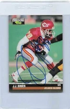 1995 Pro Line #7 J.J. Birden Falcons Signed Auto *F4306