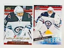  2020-21 UD Young Guns Regular & Canvas Mikhail Berdin YG RC Winnipeg Jets