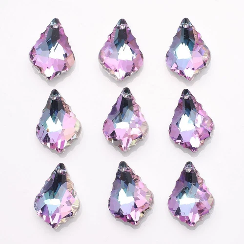 Multi Shape Crystal Charms - AB Color Glass Beads Jewelry Making Pendants 20Pcs - Picture 24 of 65