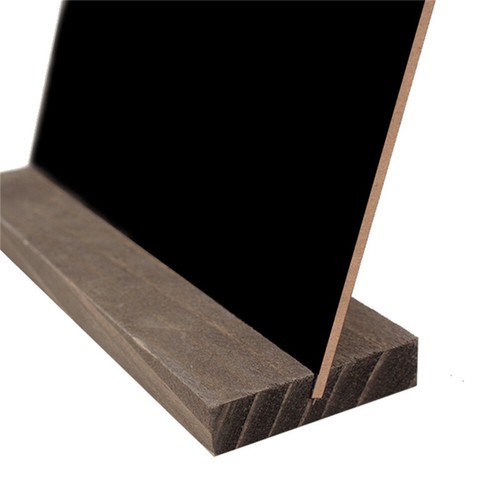 Small Wooden Base Blackboard Rustic Chalkboard Sign Reusable Mini - Picture 7 of 11