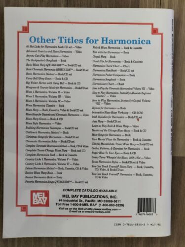 Mel Bay Blues Harp Sheet Music Book Harmonica Diatonic Chromatic Phil Duncan - Picture 2 of 7