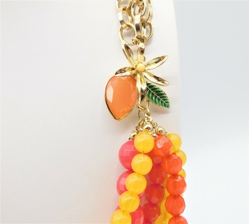 ND New Directions "Tropical Garden" Floral Strass Multi Strang Perlenkette - Bild 4 von 6