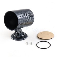 Universal 2'' 52mm Gauge Cup Mount Holder Pod Carbon Fiber Dashboard Meter Cup
