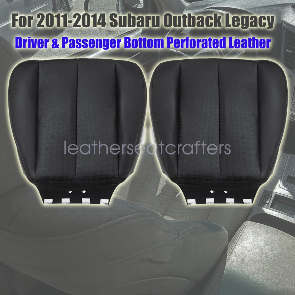 Perforated Driver&Passenger Bottom Seat Cover Black For 2010-2014 Subaru Outback Foto 4 de 4