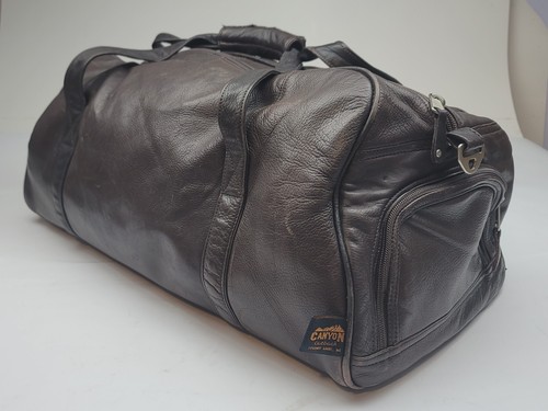 Canyon Outback Brown Leather 24" Duffel Bag Designed For FOOD CITY - Picture 4 of 24