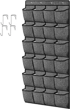 Hanging Shoe Rack Holder with 24 Extra Large Fabric Over the Door Shoe Organizer