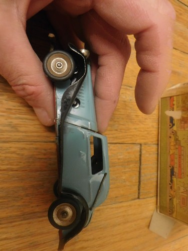 Vintage 5" Minic Tri-Ang Vauxhall Cabriolet Friction Metal Car With Original Box - Picture 4 of 9