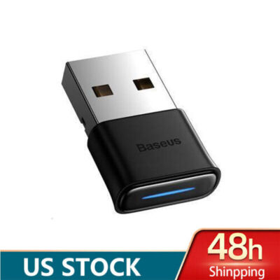 Baseus USB Bluetooth 5.0 Wireless Stereo Audio Music Adapter Dongle Receiver