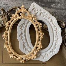 Ornate Oval Photo Frame Silicone Fondant Cake Mould Sugarcraft Cake Baking Tool