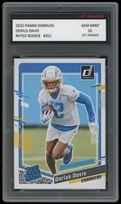 Derius Davis 2023 Panini Donruss 1st Graded 10 Rated Rookie Card NFL Chargers